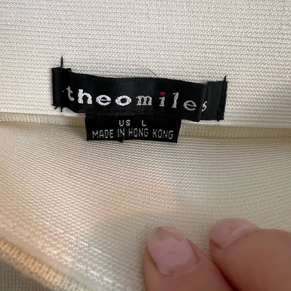 Theo Miles - Acrylic/ Wool Blend Elastic Waist Pencil Skirt - Picture 2 of 9